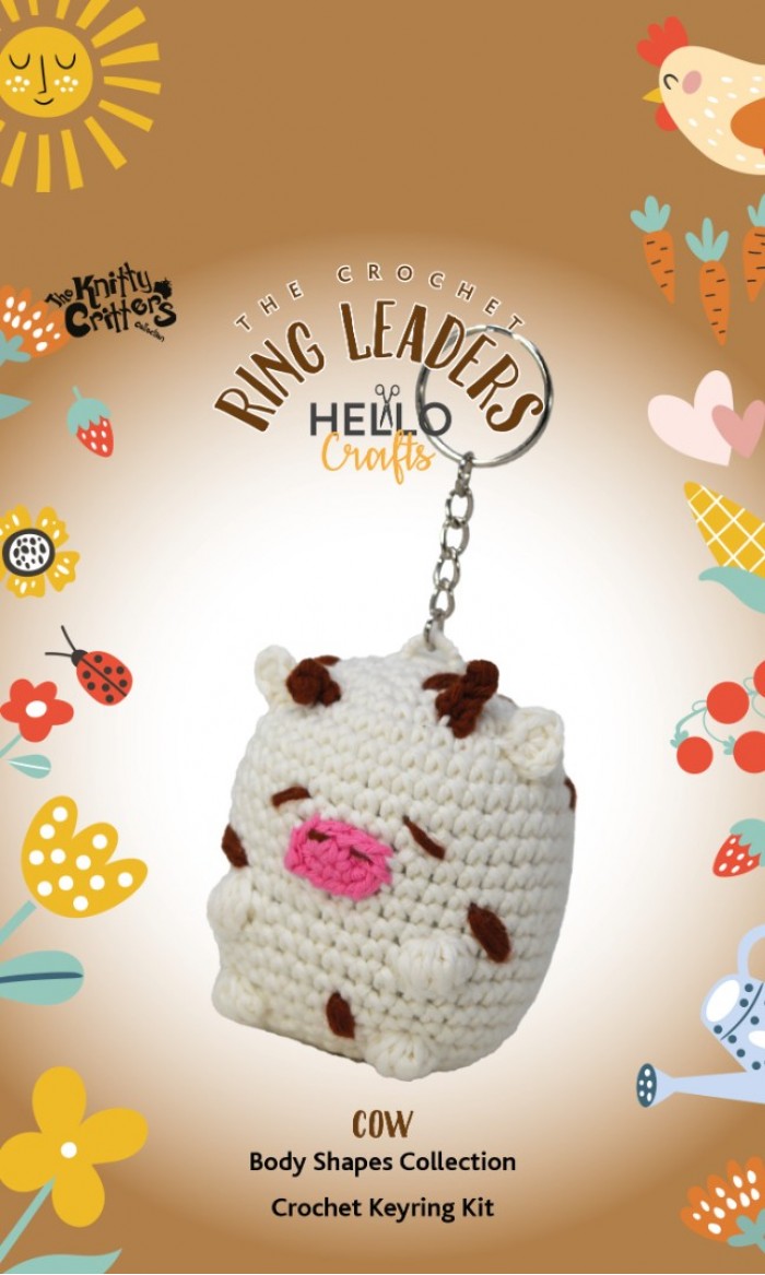 The Knitty Critters Keyring Cow