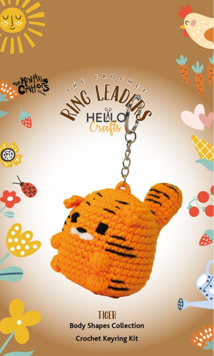 The Knitty Critters Keyring Tiger