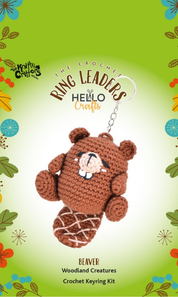 The Knitty Critters Keyring Beaver