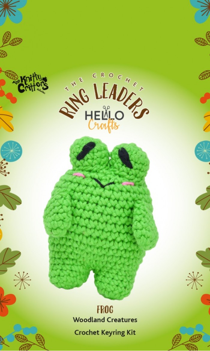 The Knitty Critters Keyring Frog