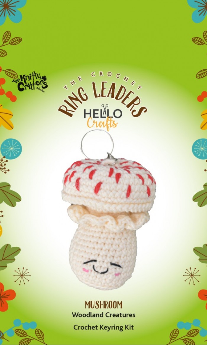The Knitty Critters Keyring Mushroom