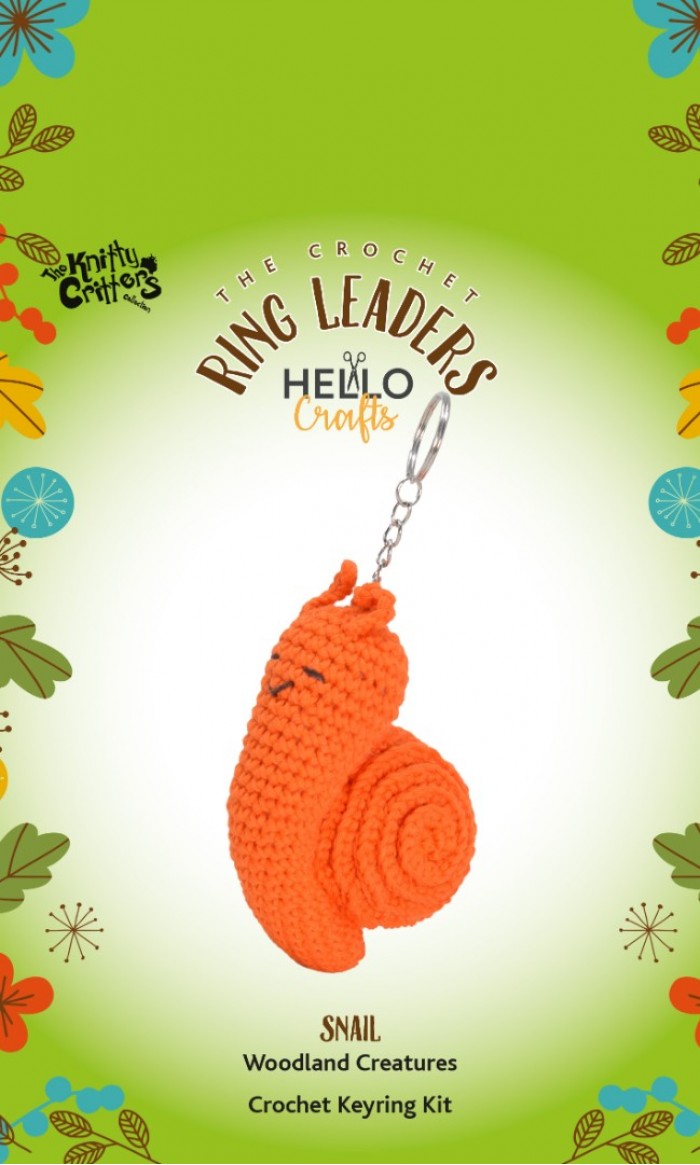 The Knitty Critters Keyring Snail