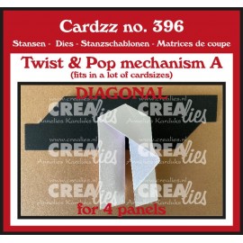 Cardzz stansen no. 396, Twist en Pop A Diagonaal voor 4 panelen