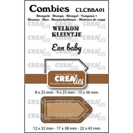Combies Stempelset Baby 01: 2 teksten + 1 tag/label