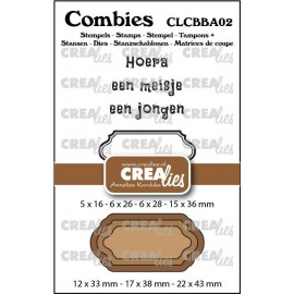 Combies Stempelsset Baby 02: 2 teksten + 1 tag/label