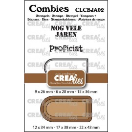 Combies Stempelsset Jarig 02: 2 teksten + 1 tag/label