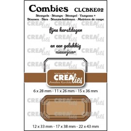 Combies Stempelsset Kerst 02: 2 teksten + 1 tag/label