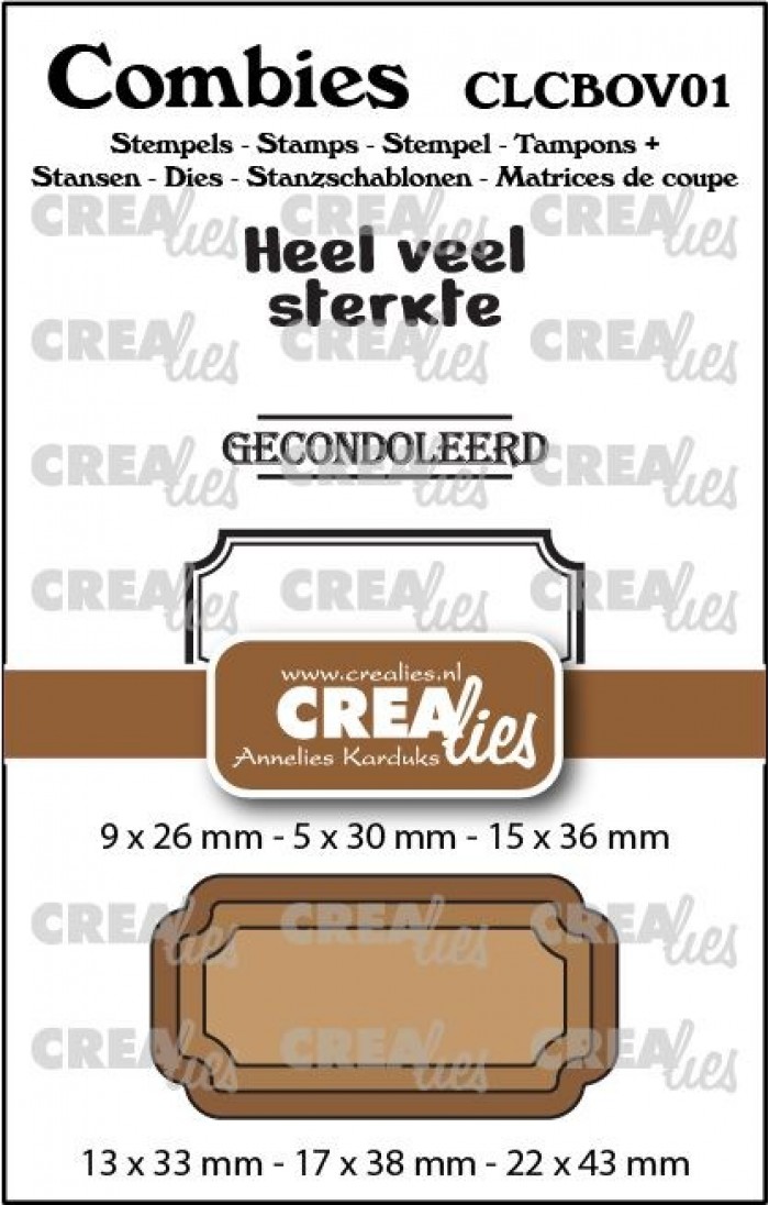 Combies Stempelsset Overlijden 01: 2 teksten + 1 tag/label
