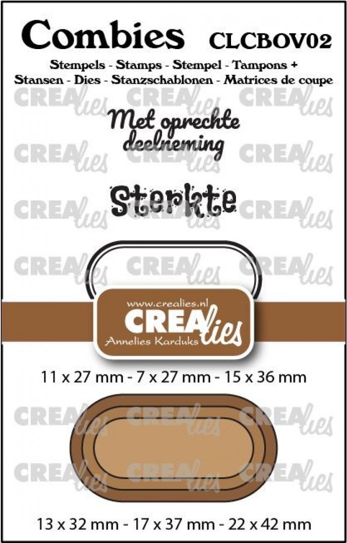 Combies Stempelsset Overlijden 02: 2 teksten + 1 tag/label