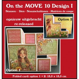 Design I, Trapkaart met 3 treden folded: 13,5 x 13,5 cm