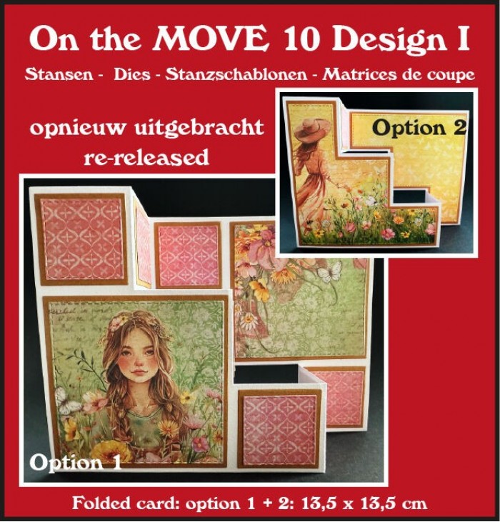 Design I, Trapkaart met 3 treden folded: 13,5 x 13,5 cm