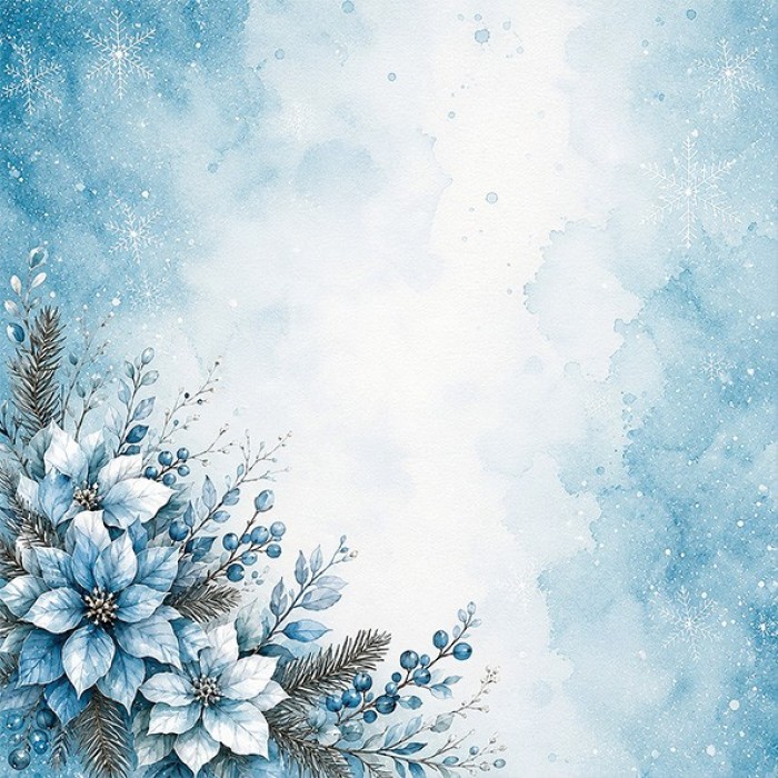 Paperpack - Berries Beauties - Blue Christmas 20 x 20 cm
