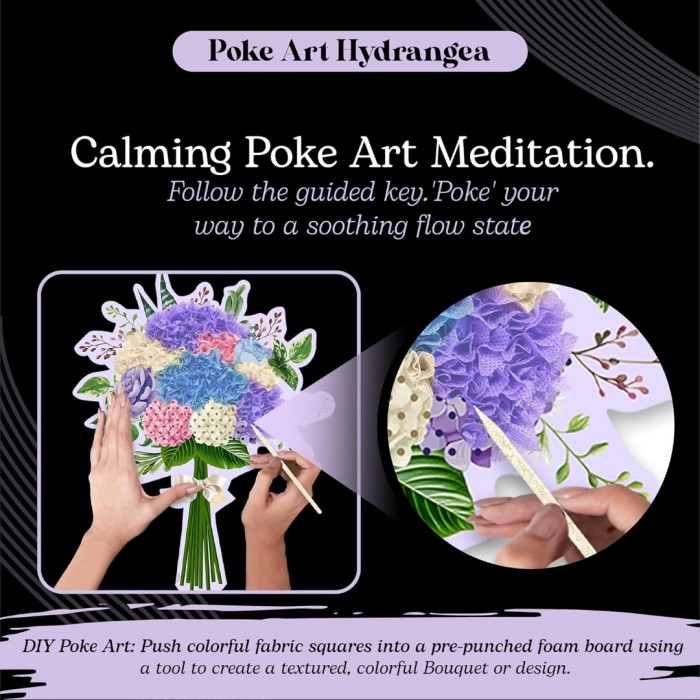 Poke Art Hydrangea Flower