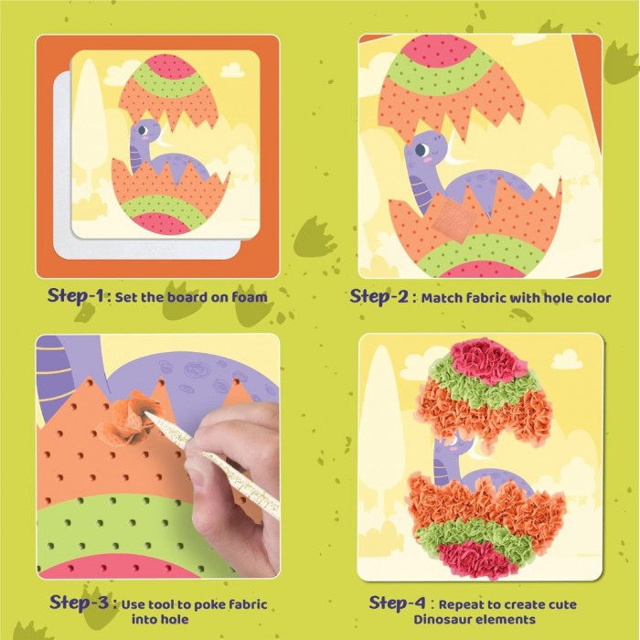 Kids Poke Poke Art - Dino