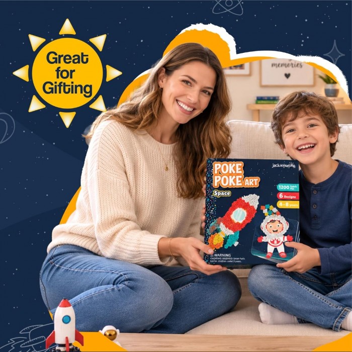 Kids Poke Poke Art - Space