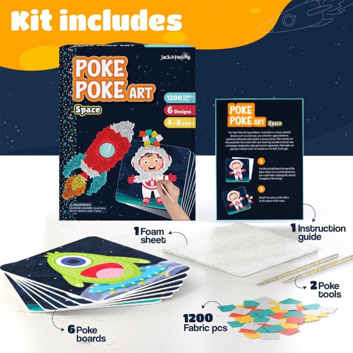 Kids Poke Poke Art - Space