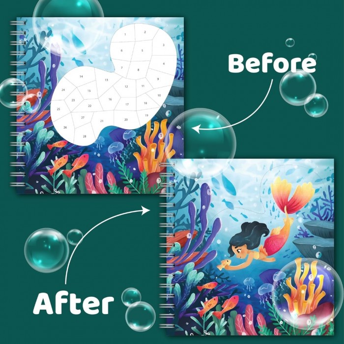 Sticker By Number - Kids - Ocean