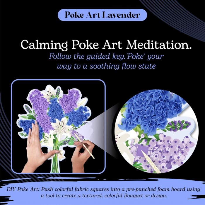 Poke Art Lavender Flower