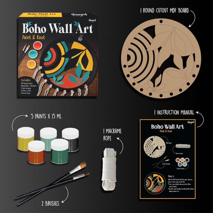 Boho Wall Art - Paint & Knot