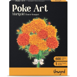 Poke Art Marigold Flower