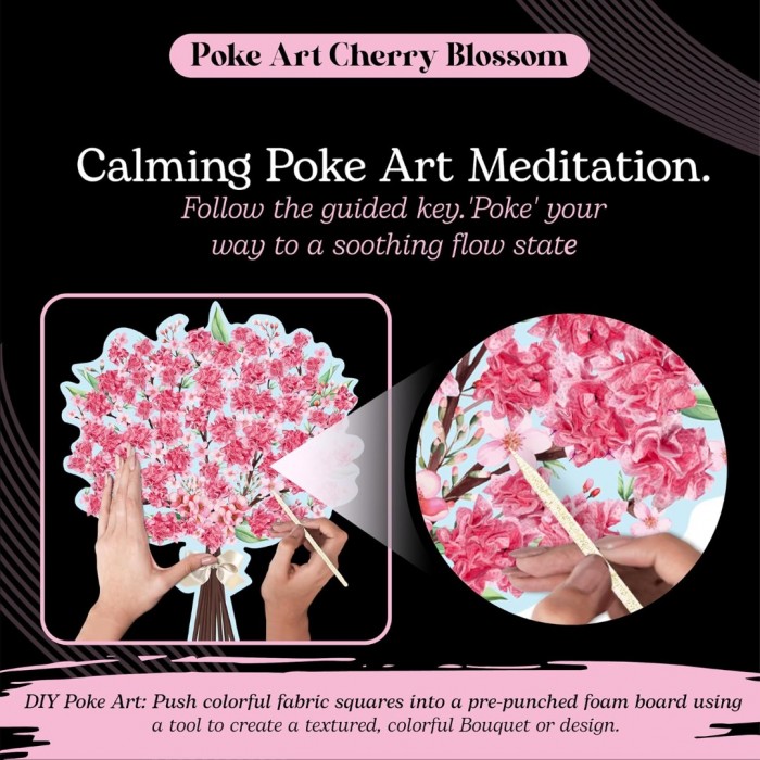 Poke Art Cherry Blossom Flower