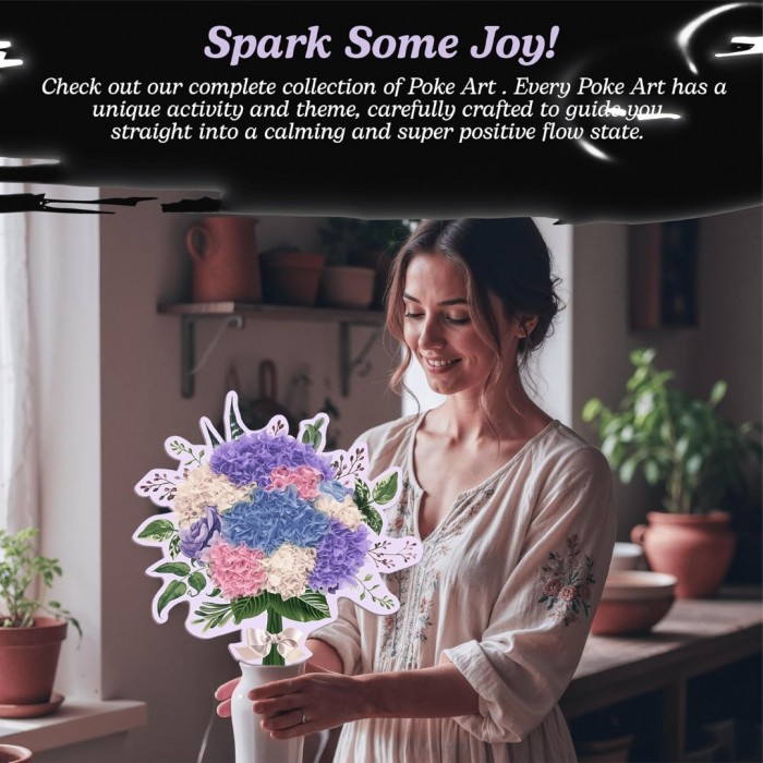 Poke Art Hydrangea Flower
