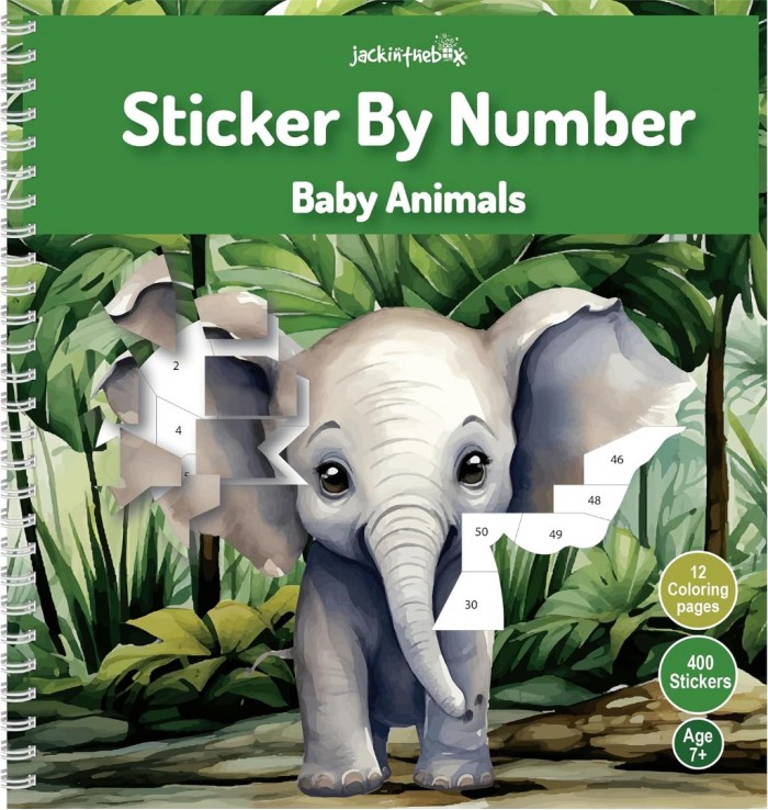 Sticker By Number  - Kids - Baby Animals
