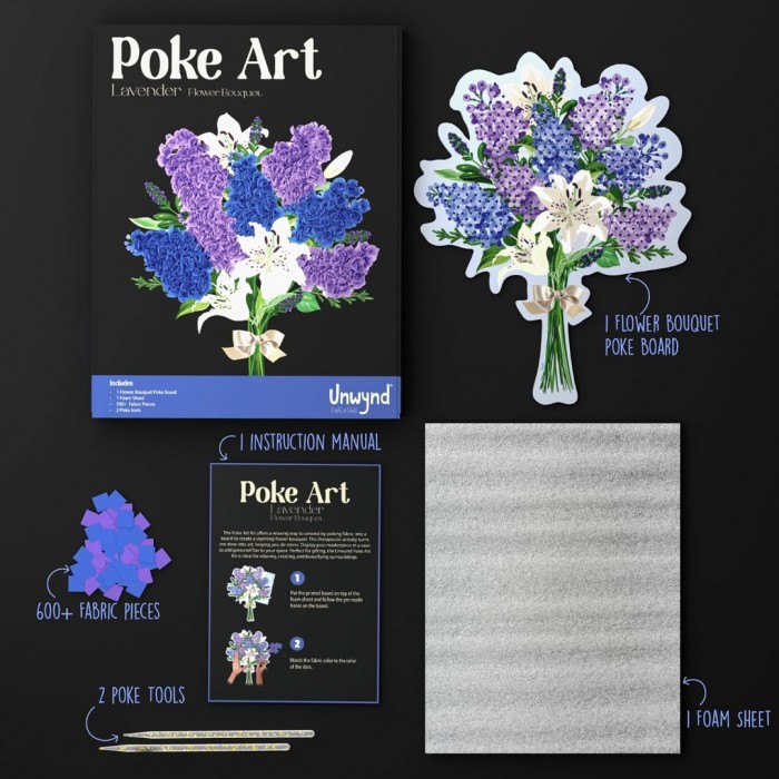 Poke Art Lavender Flower