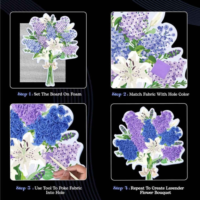 Poke Art Lavender Flower