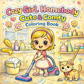 Findit Color - Coloring Book - Cozy Girl Homebody Cute & Comfy