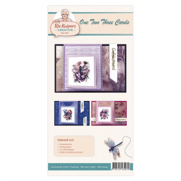 Rie Kuipers Creative – One-Two-Three Cards - Dragonflies