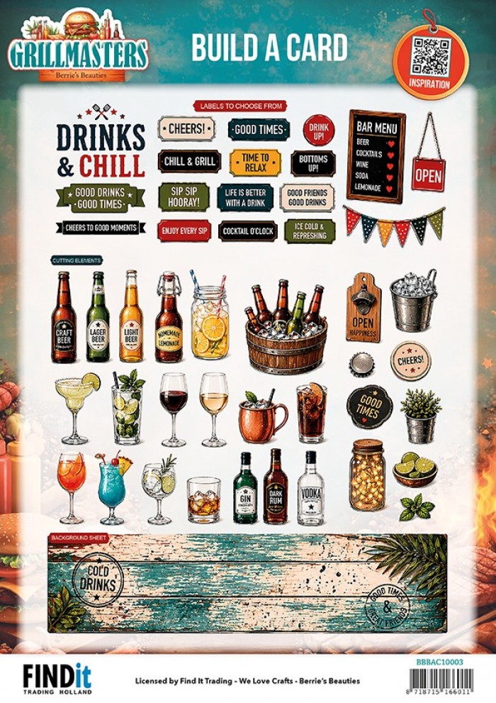 Berrie's Beauties- Build A Card - Grillmasters - Drink's & Chill