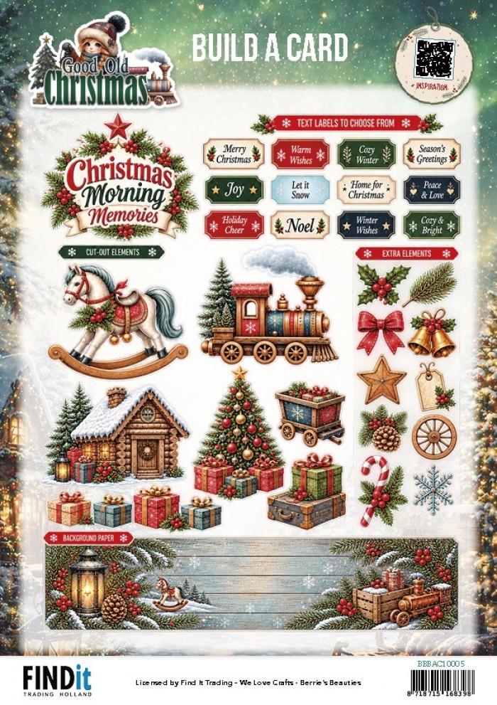 Berrie's Beauties- Build A Card - Good Old Christmas - Christmas Morning Memories