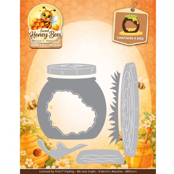 Dies - Berries Beauties - Sweet Honey Bees - Honey Pot Delight