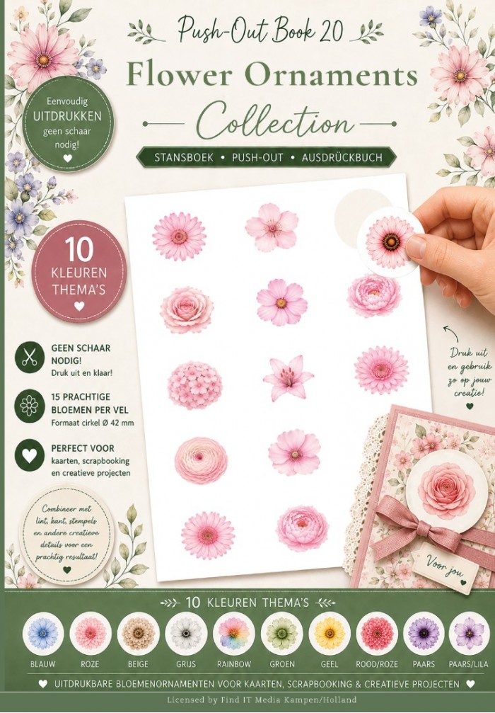 Push-Out Book 20 - Flower Ornaments Collection