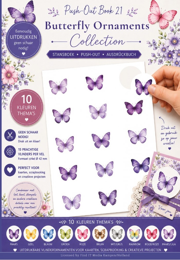 Push-Out Book 21 - Butterflies Ornaments Collection
