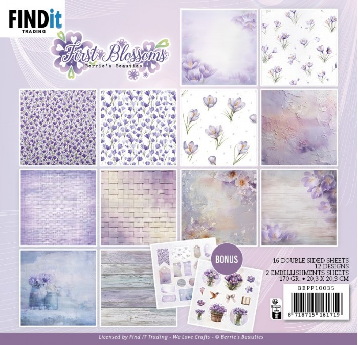 Paperpack - Berries Beauties - First Blossoms 20 x 20 cm