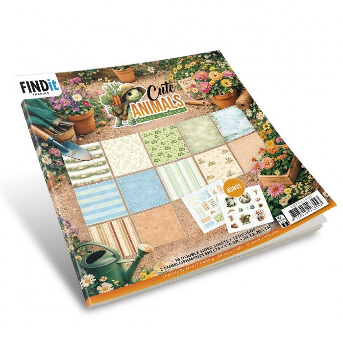 Paperpack - Berries Beauties - Cute Animals 20 x 20 cm