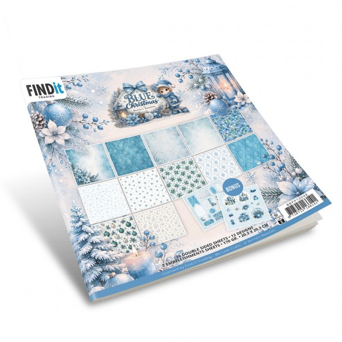 Paperpack - Berries Beauties - Blue Christmas 20 x 20 cm