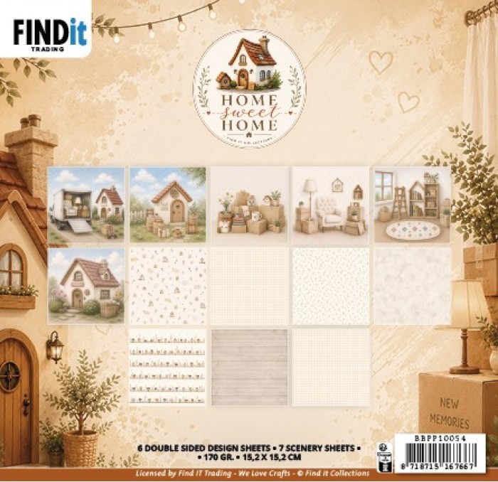 Paperpack - Find It Collection - Home Sweet Home - 15,2 x 15,2 cm