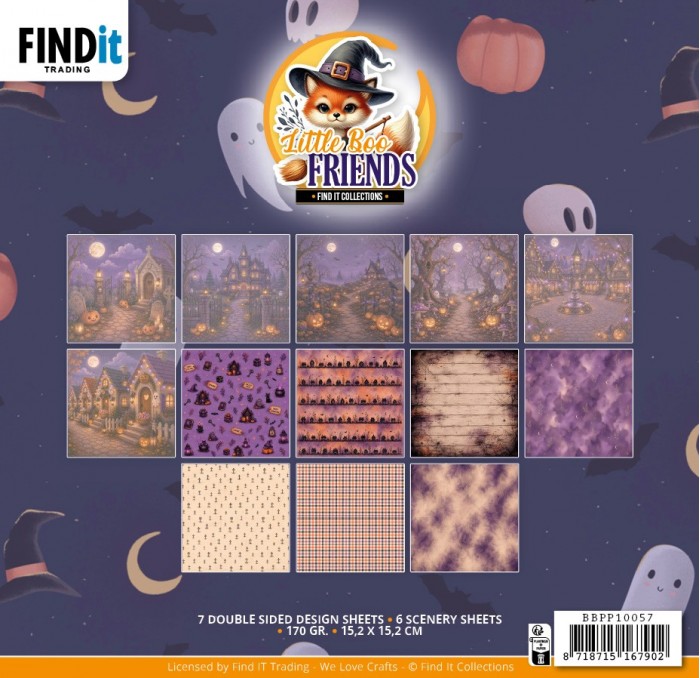 Paperpack - Find It Collection - Little Boo Friends - 15,2 x 15,2 cm