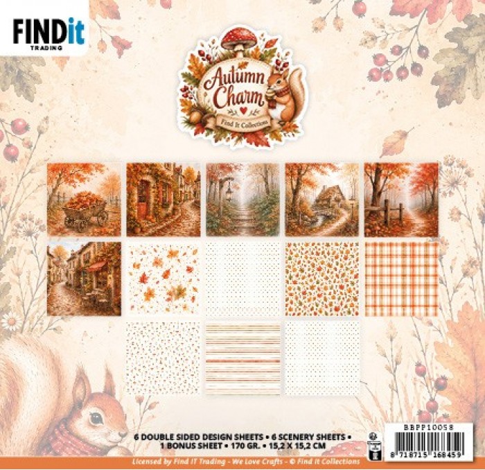 Paperpack - Find It Collection - Autumn Charm - 15.2 x 15.2 cm