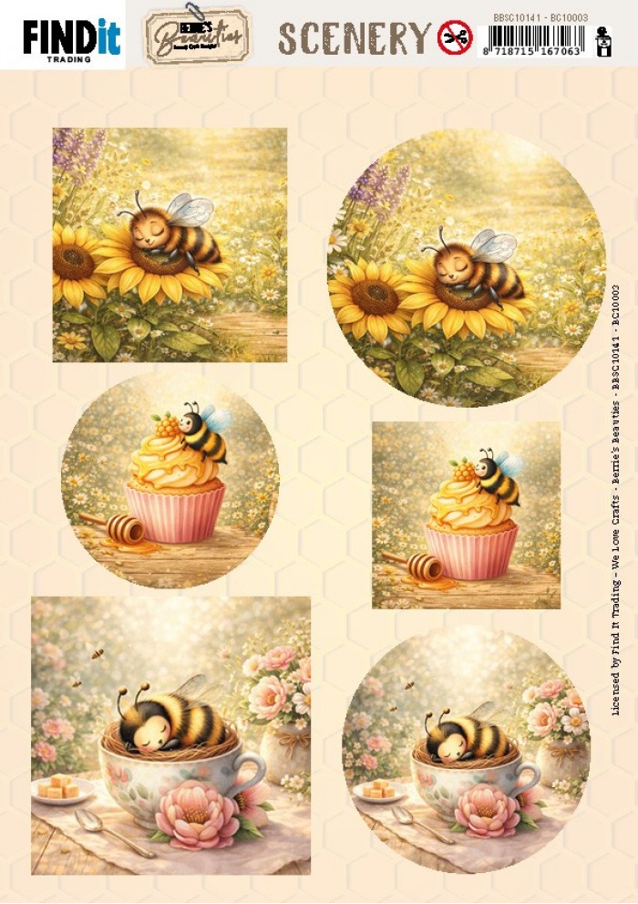 Scenery Push out - Berries Beauties - Sweet Honey Bees (GRATIS BIJ BC10003)