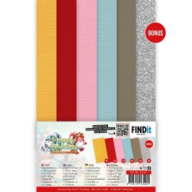 Linen Cardstock Pack - Berries Beauties - Happy Gnomes - 4K