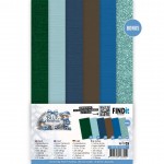 Linen Cardstock Pack - Berries Beauties - Blue Christmas - 4K