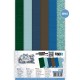 Linen Cardstock Pack - Berries Beauties - Blue Christmas - 4K
