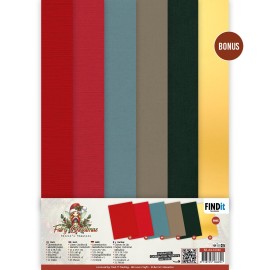 Linen Cardstock Pack - Berries Beauties - Fairy Christmas - A4