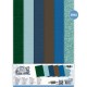 Linen Cardstock Pack - Berries Beauties - Blue Christmas - A4