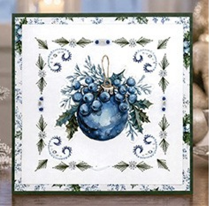 3D Cutting Sheet - Berries Beauties - Blue Christmas - Christmas Feelings