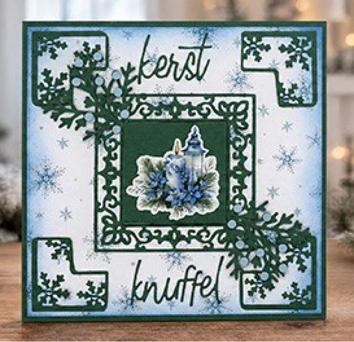 3D Cutting Sheet - Berries Beauties - Blue Christmas - Christmas Lanterns